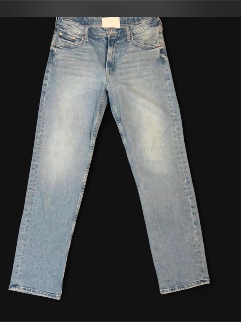 MOTHER Denim Light Blue Straight-Leg Jeans